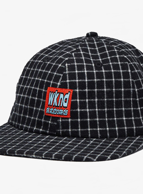【代购】市井店 WKND 美版潮牌嘻哈街舞滑板RR复古格子棒球帽