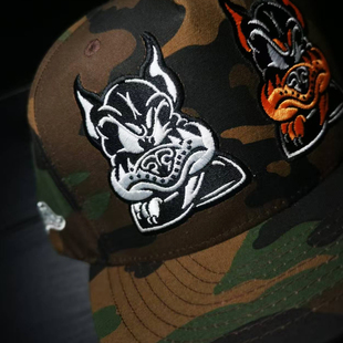 Hall 市井店 Fame 潮牌嘻哈DoubleDog迷彩棒球帽 美版 现货