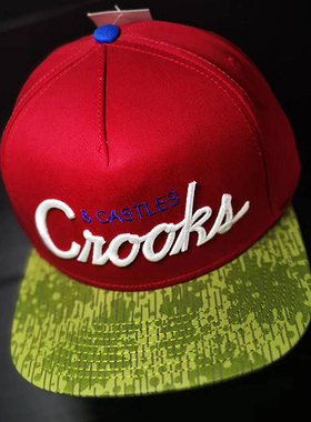 【现货】市井店 Crooks & Castles 美版潮牌嘻哈滑板Team棒球帽