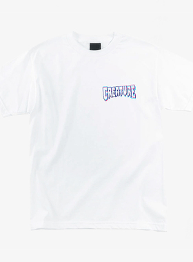 【现货】市井店 Creature 美潮牌嘻哈街舞滑板3D Logo宽松圆领T恤