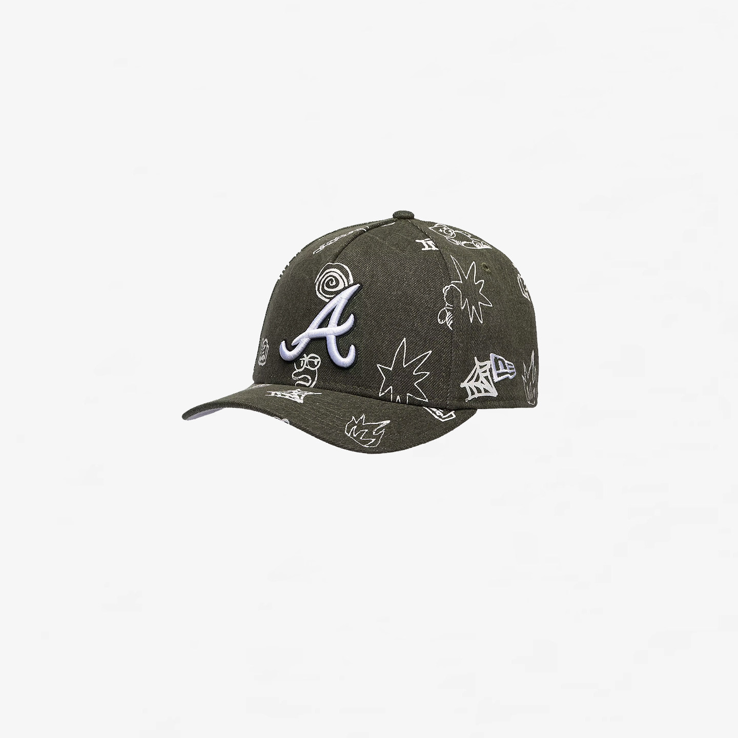 【代购】市井店 MLB x NE 美版潮牌嘻哈勇士队Print 9FORTY棒球帽