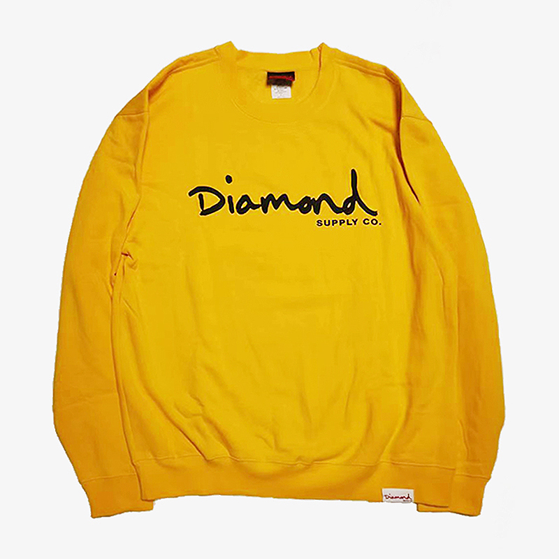 【现货】市井店 Diamond 美版潮牌嘻哈滑板钻石Script圆领卫衣