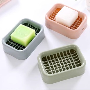 肥皂盒免打孔可爱创意网格肥皂盒沥水双层沥水香内衣皂肥皂盒家用