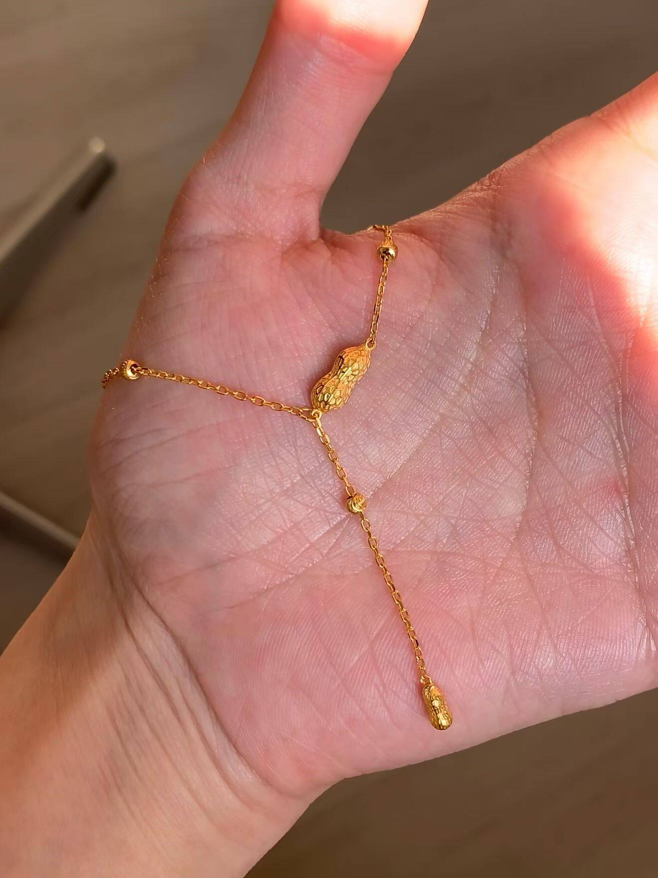 【好事花生】S925纯银花生项链女轻奢小众设计感锁骨链颈链