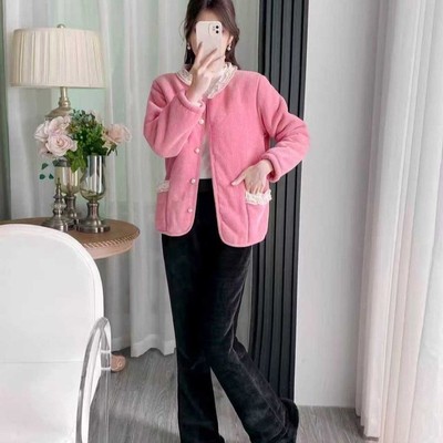 羊羔绒保暖外套 超柔软亲肤女装 保暖上衣裤子加绒保暖外套裤子