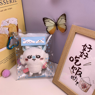 chiikawa变脸遛娃包盲盒Momonga保护套搪胶娃美乐蒂10cm收纳痛包