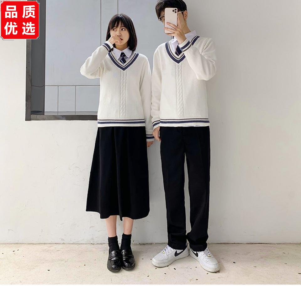 班服秋季套装韩版学生制服 ins学院风初中校服高中生裙子毛衣套装