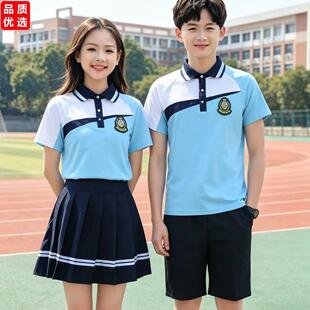 校服套装学院风韩国英伦风男女生初高中小学生校园短袖夏季运动服