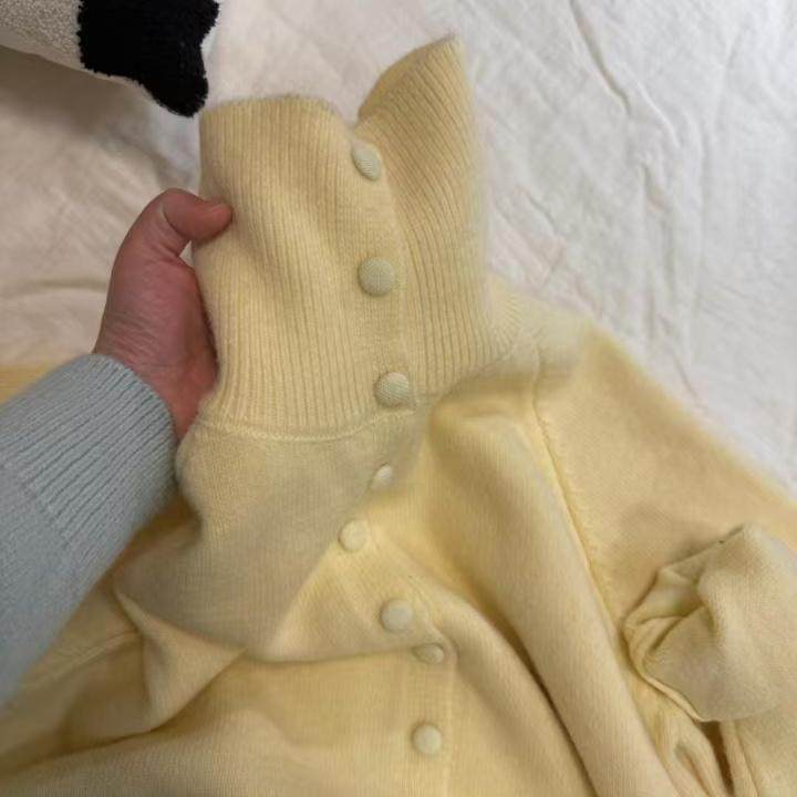 KFCAG韩系纽扣立领针织毛衣开衫女秋冬宽松显瘦软糯加厚羊毛外套,女装/女士精品,毛衣,淘宝优惠券,粉丝福利购,淘宝优惠卷