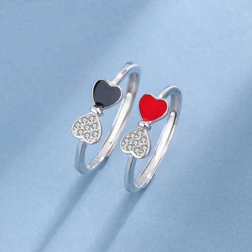 S925纯银开口蝴蝶结戒指