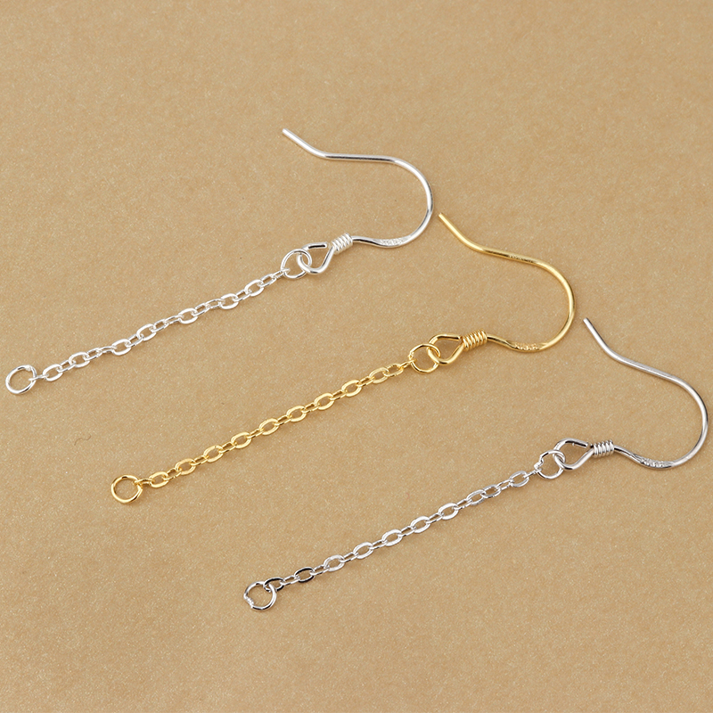 S925纯银DIY配件耳勾耳坠