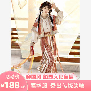汉服【清秋】唐制兜帽圆领衫女唐褙子灯笼裤汉元素秋冬款