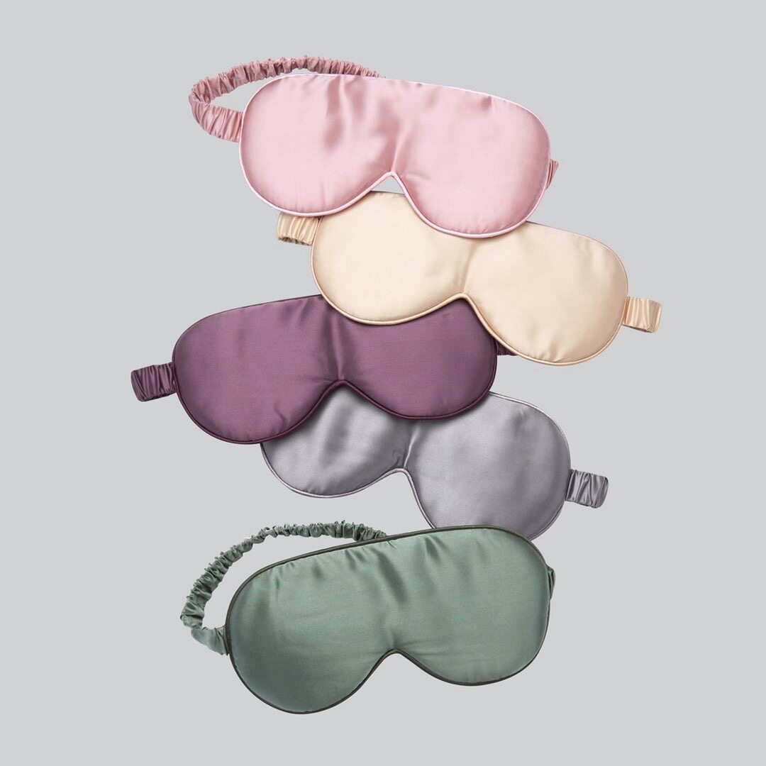 南通羊羔家居桑蚕丝眼罩旅行睡眠真丝眼罩纯色遮光睡觉专用真丝粉