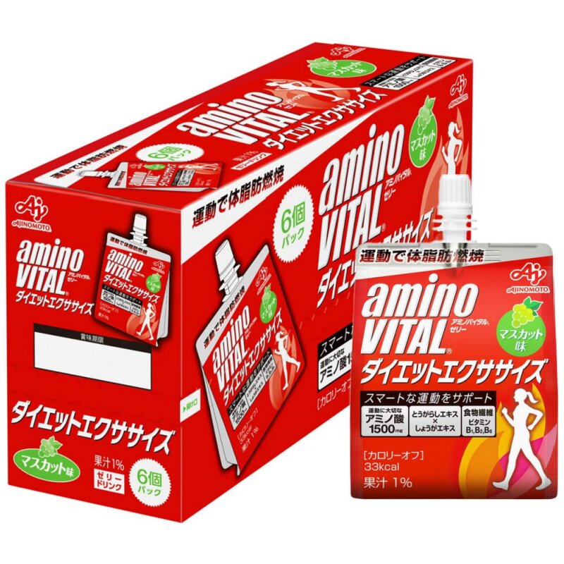 日本代购aminovital氨基酸BCAA辣椒素凝胶女性运动健身好身材