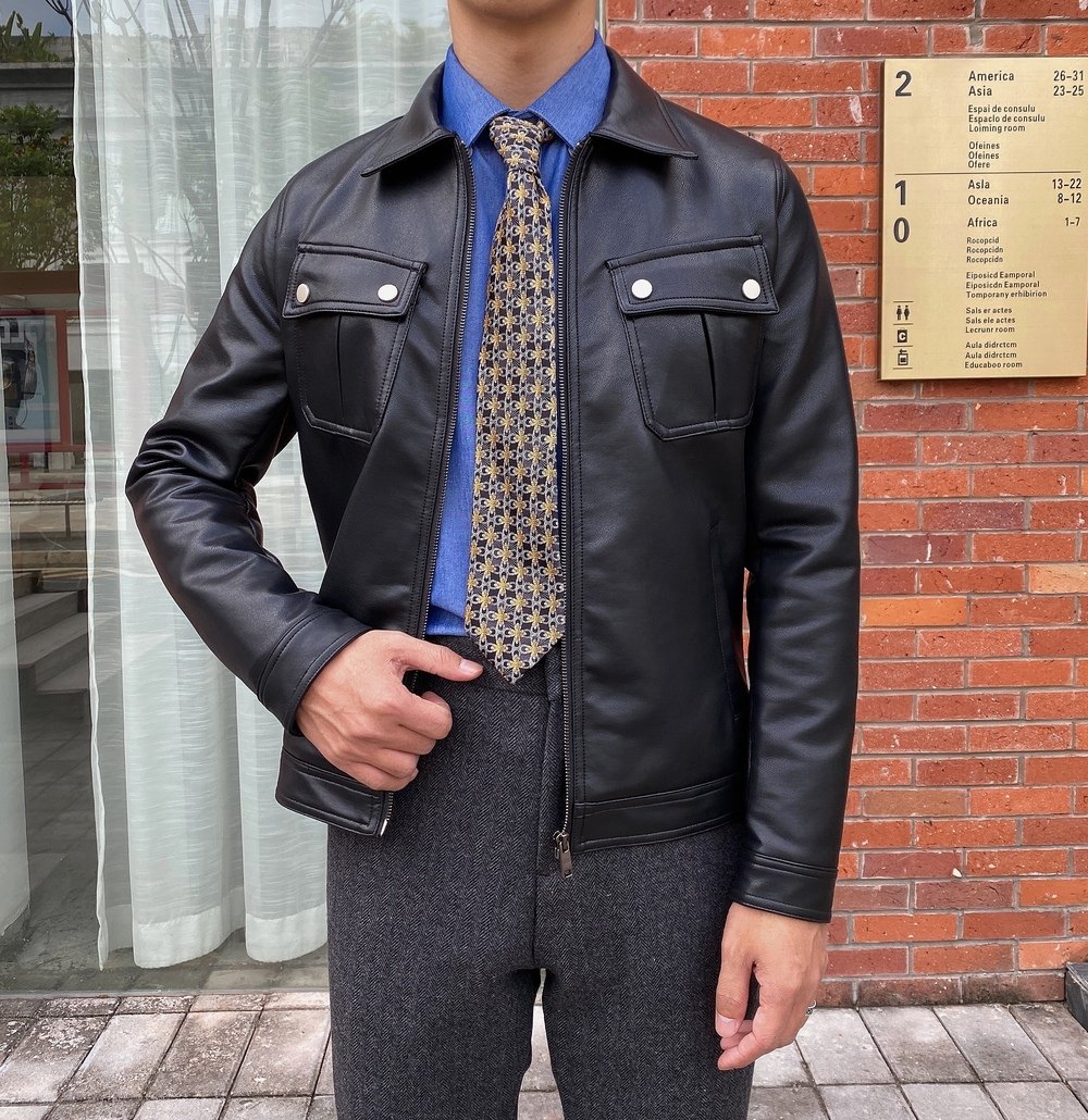 秋冬新品男士机车皮衣韩版修身短款皮夹克男士机车青年男装外套潮