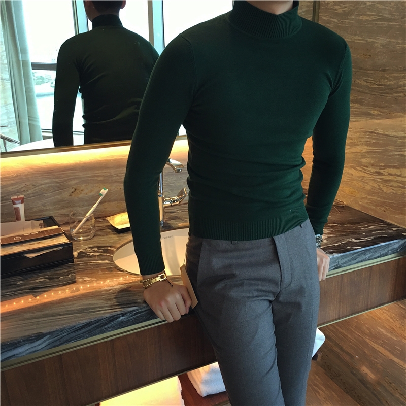 英伦针织衫半高领紧身半高领