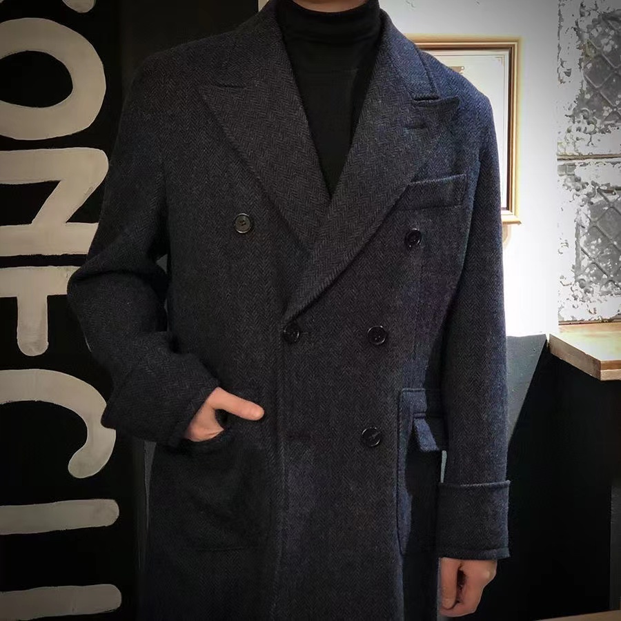 原创品牌中长款羊毛呢冬季大衣
