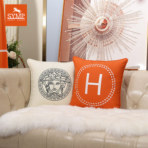 沙发抱枕高档轻奢北欧爱马仕