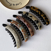 多发量大号香蕉夹 韩国FRANCE竖夹后脑勺马尾夹发夹豹纹法式 扭夹