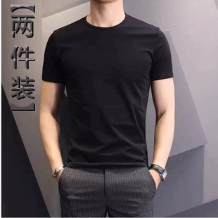 便宜干活穿耐磨耐臟5XL大碼 9.9男士 T恤圓領(lǐng)純色打底衫 打底衫 短袖
