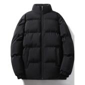 保暖时尚 冬季 新款 流行原宿气质简约百搭宽松舒适纯色棉服面包服