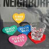 原厂human 饰 可做墙贴装 made 24ss爱心橡胶杯垫日潮防烫防水垫