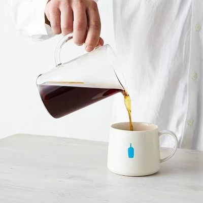 极简网红打卡蓝瓶子咖啡杯
