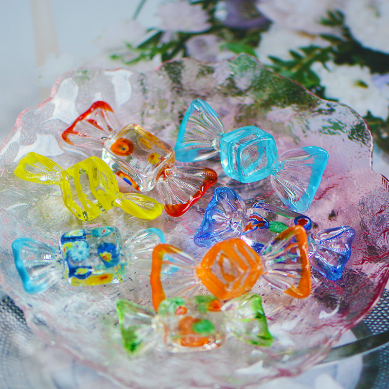 琉璃玻璃糖果摆件果盘装饰童年儿时回忆圣诞新年创意节日礼物桌面