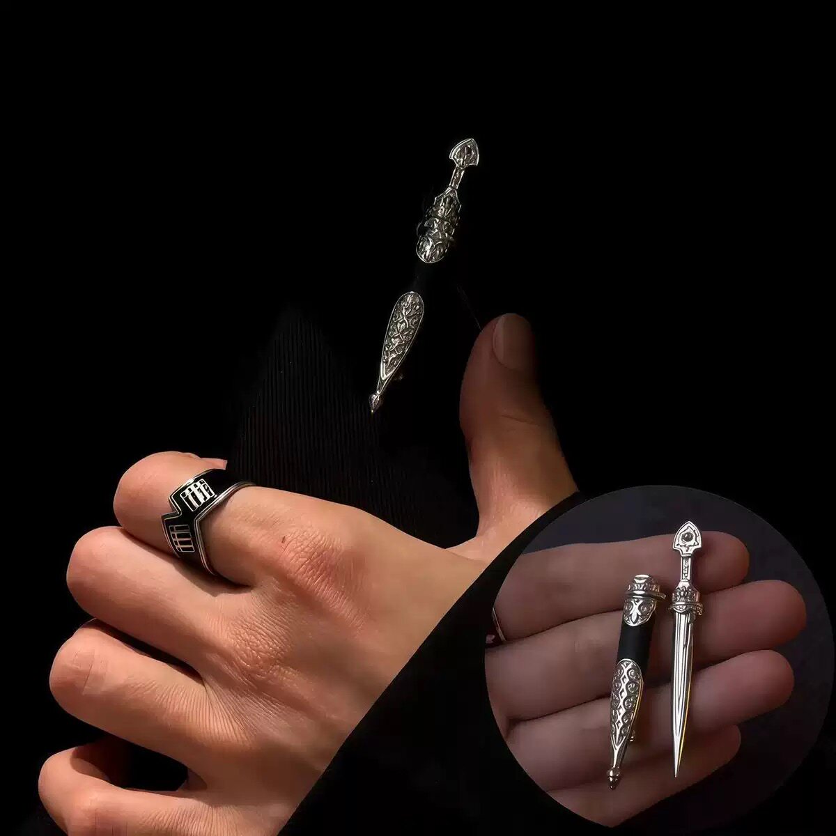 复古宝剑胸针男女中性vintage宫廷绅士圣剑高颜值别针收腰扣针