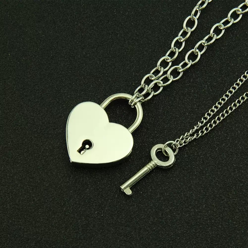 创意爱心锁钥匙可打开情侣项链一对送女朋友礼物异地恋独特吊坠
