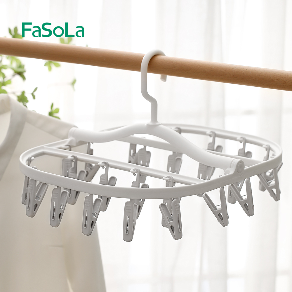 多夹子阳台晾衣架塑料防风