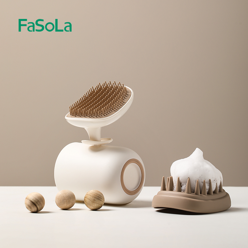 FaSoLa双齿洗头刷按摩梳洗头发