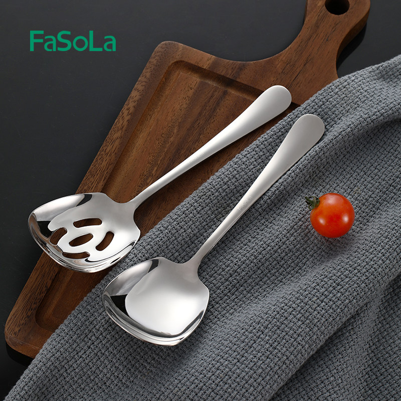 FaSoLa不锈钢勺子家用304食品级汤勺西瓜甜品分餐勺儿童吃饭调羹,餐饮具,西餐勺,淘宝优惠券,粉丝福利购,淘宝优惠卷