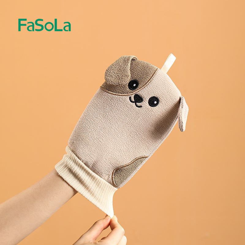 FaSoLa搓澡巾家用强力搓泥手套
