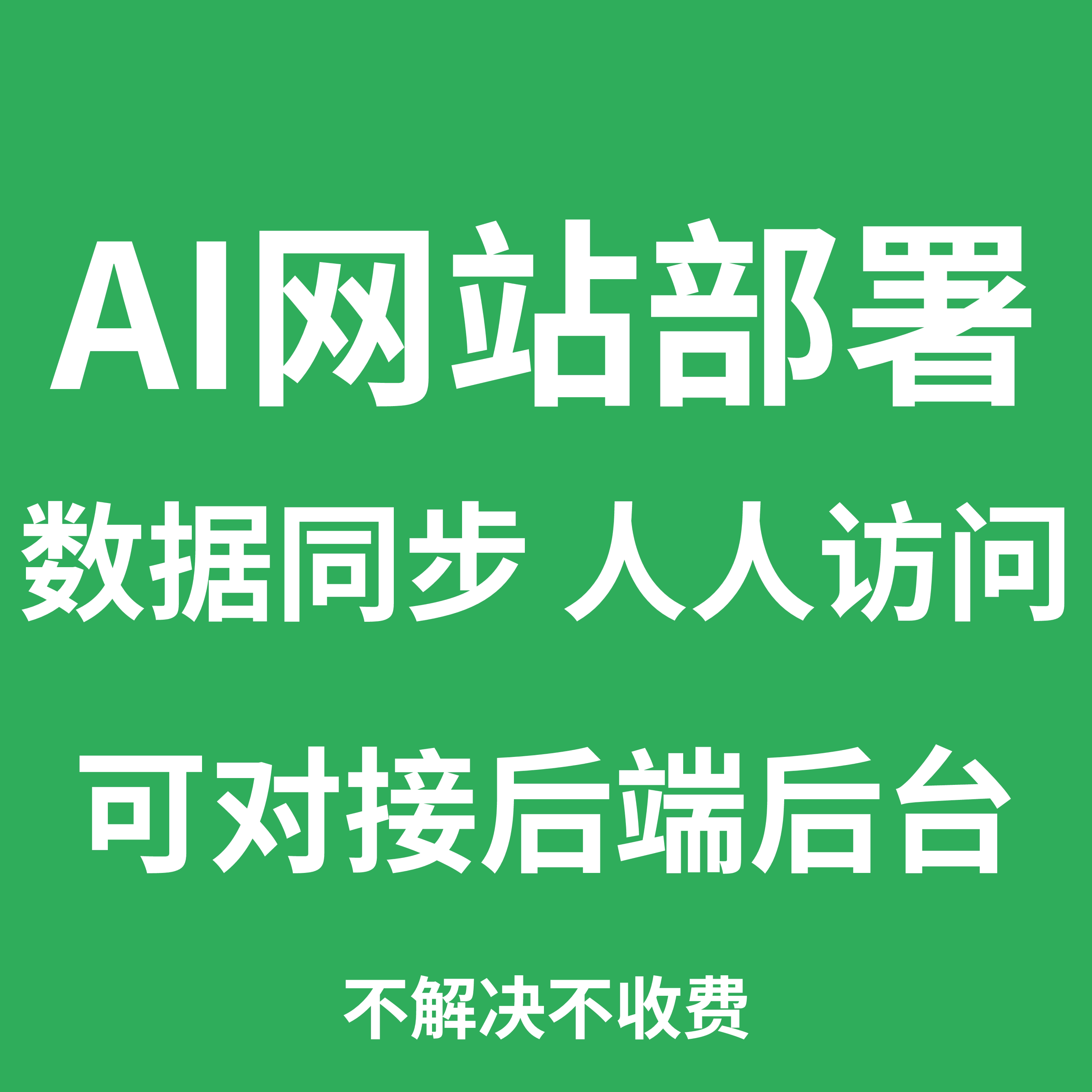 AI生成网站部署上线、HTML部署、人人访问、对接后端后台