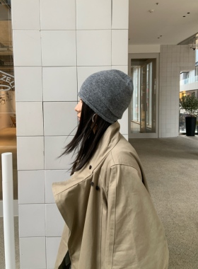 不咸羊毛堆堆包头帽男女冬季
