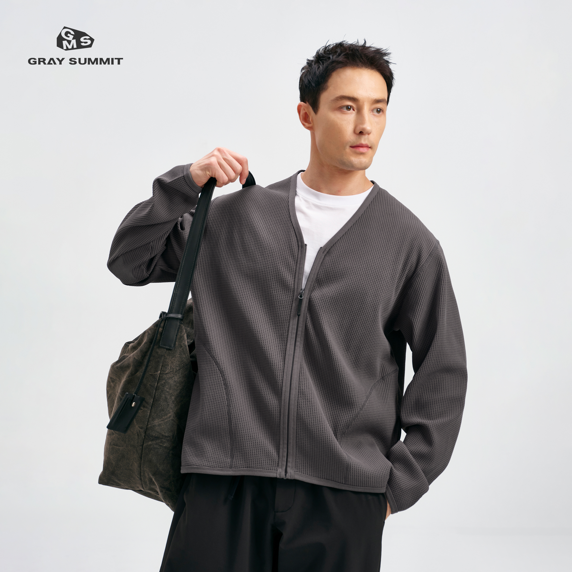 GRAYSUMMIT速干华夫格开衫外套