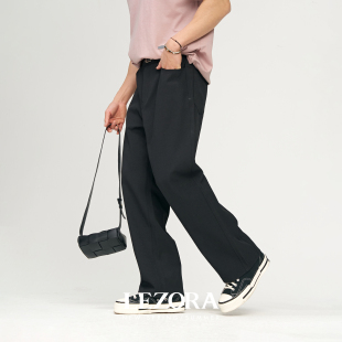 宽松直筒五袋休闲裤 超轻量抗皱进口中空纱 男 王牌男裤 LEZORA