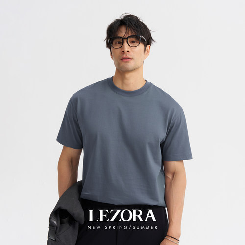 LEZORA埃及giza94吉萨棉短袖T恤