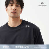 日本Toray棉感排汗速干透气户外休闲圆领T恤男 GRAY SUMMIT FRAME