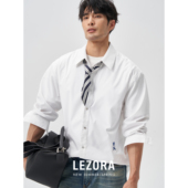 男女 易护理微阔爱心白衬衫 LEZORA 进口125g皮马pima棉