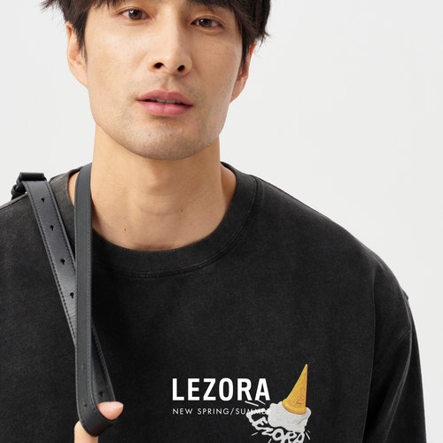 LEZORA澳棉冰淇淋廓形水洗T恤