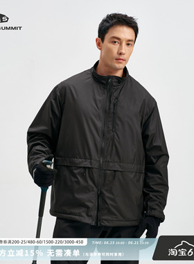 GRAY SUMMIT日本网眼抓绒OCTA! 东丽轻量超暖防泼水立领夹克男