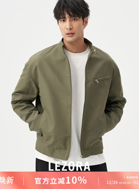 LEZORA pra同款色织高密有机棉帆布 Detroit立领底特律夹克男