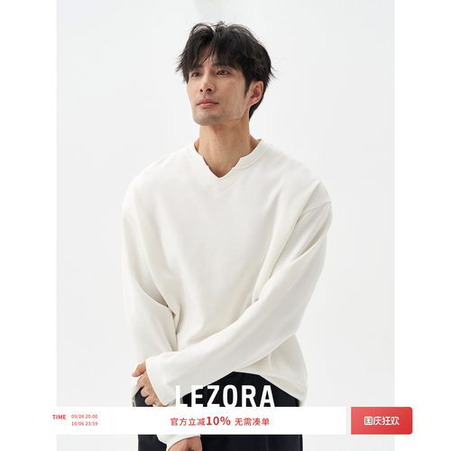 LEZORA莫代尔羊毛V领卫衣