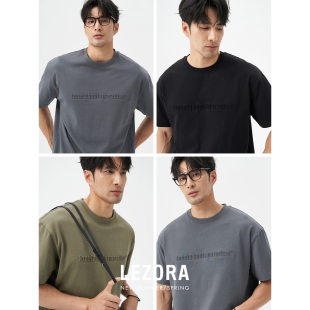 品牌凸印宽松短袖 澳洲进口280g澳棉 T恤男女 限时特价