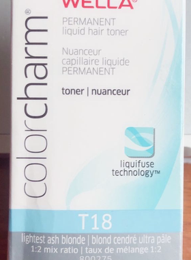 现货 Wella Color Charm T18 Lightest Ash Blonde 1.4 Ounce