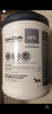 美国PDI湿巾P13872 Sani-Cloth AF3 Germicidal Wipe 160片