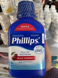 现货 Phillips' Milk of Magnesia Laxative Wild Cherry 738ml