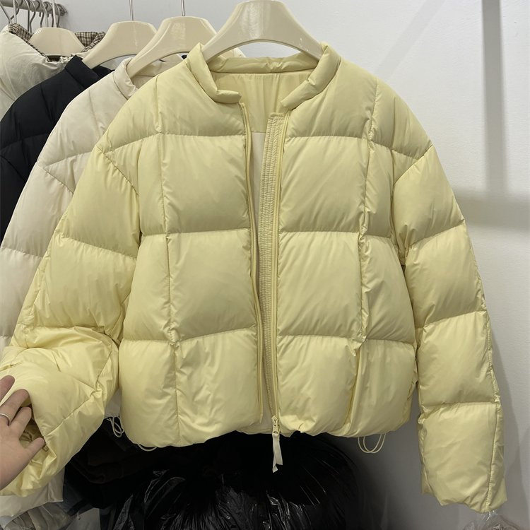 韩版高端圆领小个子短款棉服女装2026年冬季新款保暖加厚通勤外套